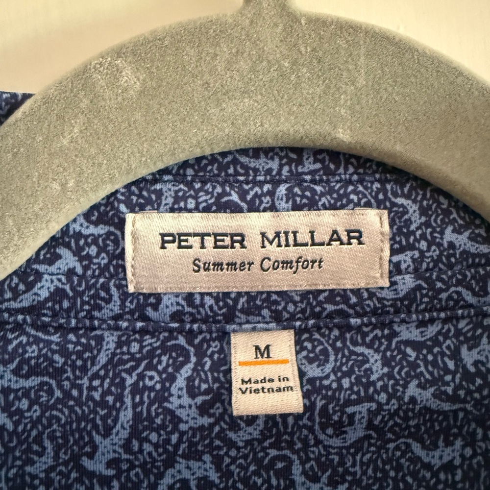 Peter Millar Performance Jersey Navy Polo - Picture 3 of 4